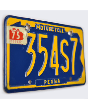 Motoros amerikai rendszám Pennsylvania 354S7