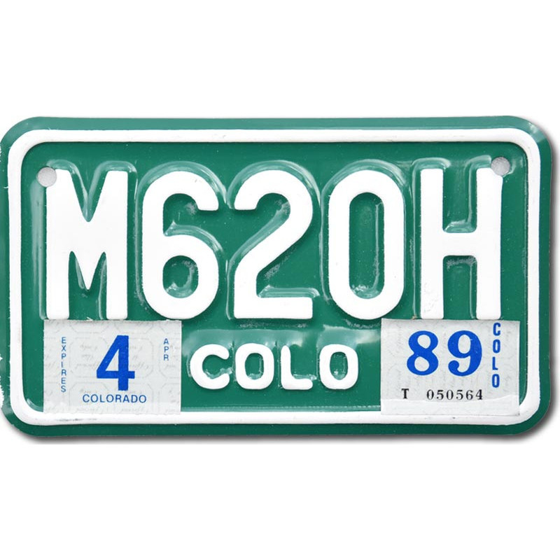 Motoros amerikai rendszám Colorado M620H