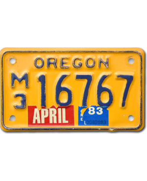 Motoros amerikai rendszám Oregon M3 16767