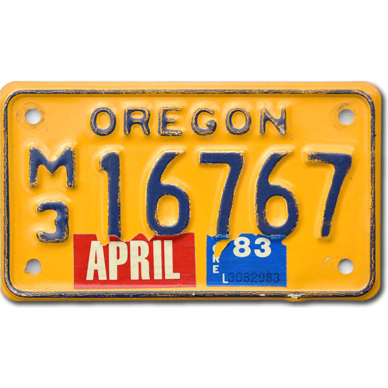 Motoros amerikai rendszám Oregon M3 16767
