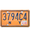 Motoros amerikai rendszám New York Yellow 3794C4