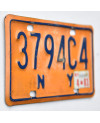 Motoros amerikai rendszám New York Yellow 3794C4