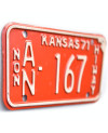 Motoros amerikai rendszám Kansas 1971 AN 167