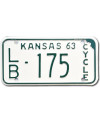 Motoros amerikai rendszám Kansas 1963 LB 175