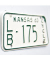 Motoros amerikai rendszám Kansas 1963 LB 175