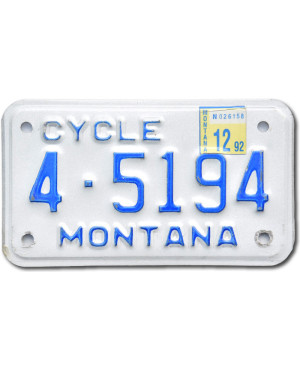 Motoros amerikai rendszám Montana 4-5194