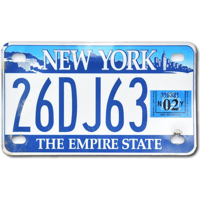 Motoros amerikai rendszám New York Empire 26DJ63
