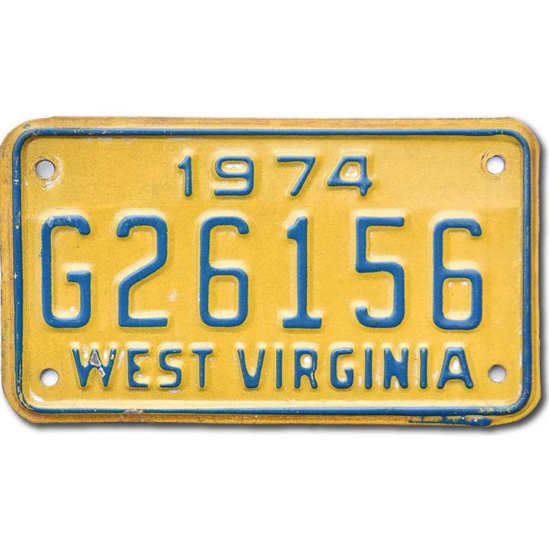 Motoros amerikai rendszám West Virginia G26156