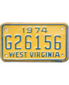 Motoros amerikai rendszám West Virginia G26156