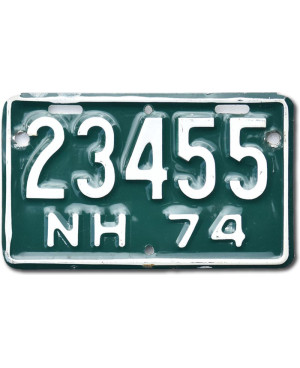 Motoros amerikai rendszám New Hampshire 23455