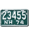Motoros amerikai rendszám New Hampshire 23455