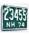 Motoros amerikai rendszám New Hampshire 23455