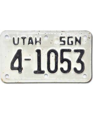 Motoros amerikai rendszám Utah 4-1053
