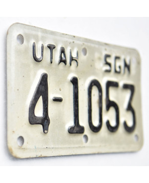 Motoros amerikai rendszám Utah 4-1053