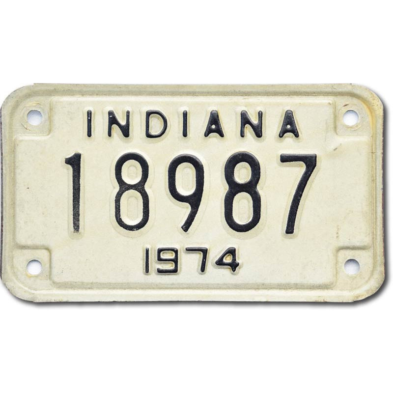 Motoros amerikai rendszám Indiana 18987 moto