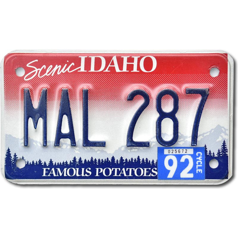 Motoros amerikai rendszám Idaho MAL 287