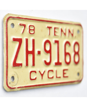 Motoros amerikai rendszám Tennessee ZH-9168
