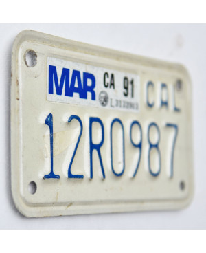 Motoros amerikai rendszám California 12R0987