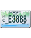 Motoros amerikai rendszám Mississippi MC E3888