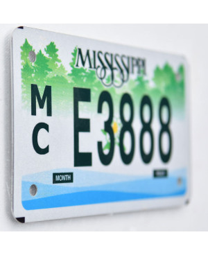 Motoros amerikai rendszám Mississippi MC E3888