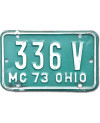 Motoros amerikai rendszám Ohio 336V