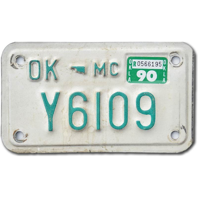 Motoros amerikai rendszám Oklahoma Y6109