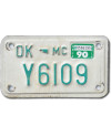Motoros amerikai rendszám Oklahoma Y6109