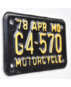 Amerikai rendszám Missouri G4 570 motoros