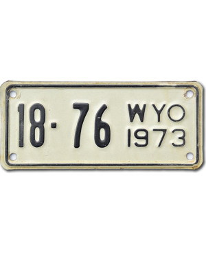 Motoros amerikai rendszám Wyoming 18-76