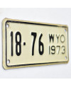 Motoros amerikai rendszám Wyoming 18-76