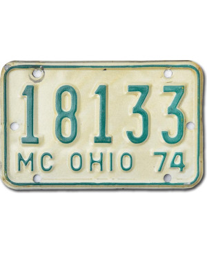 Motoros amerikai rendszám Ohio 18133