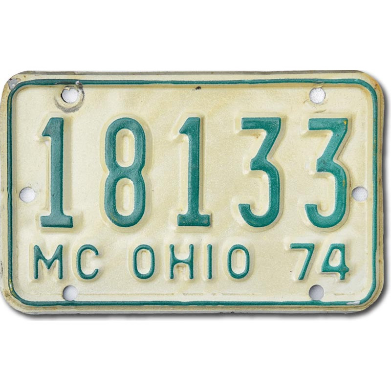 Motoros amerikai rendszám Ohio 18133