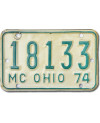 Motoros amerikai rendszám Ohio 18133
