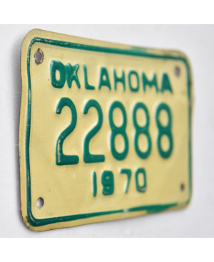Motoros amerikai rendszám Oklahoma 22888
