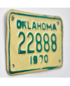 Motoros amerikai rendszám Oklahoma 22888