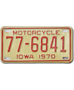 Motoros amerikai rendszám Iowa 77-6841