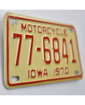 Motoros amerikai rendszám Iowa 77-6841