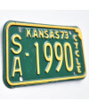 Americká SPZ Kansas 1973 Green SA 1990 moto