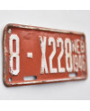 Americká SPZ Nebraska 1946 Red 8-X228 moto