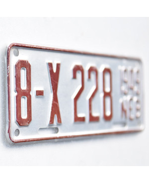 Americká SPZ Nebraska 1949 Silver 8-X228 moto