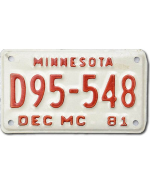 Americká SPZ Minnesota D95-548 moto