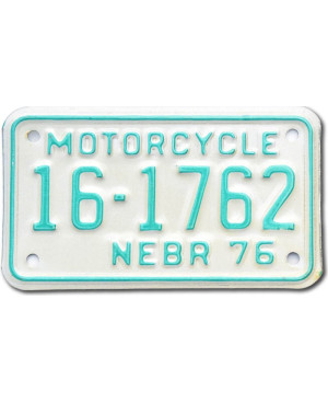 Americká SPZ Nebraska 16-1762 moto