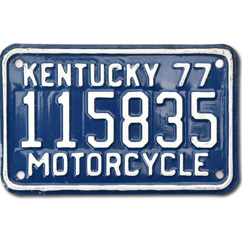 Americká SPZ Kentucky 1977 Blue 115835 moto