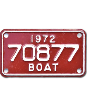 Americká SPZ Boat 1972 Red 70877