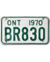 Kanadská SPZ Ontario 1970 White BR830 moto