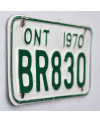 Kanadská SPZ Ontario 1970 White BR830 moto