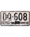 Amerikai rendszám Ohio 1938 Anniversary DQ-608