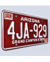 Amerikai rendszám Arizona Red 4JA-629