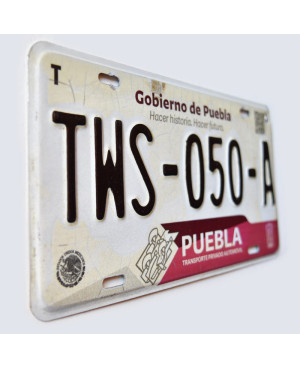 Mexikói rendszám Puebla TWS-050-A