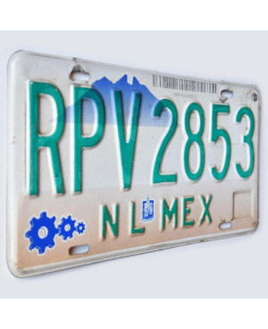 Mexikói rendszám Nuevo León RPV 2853
